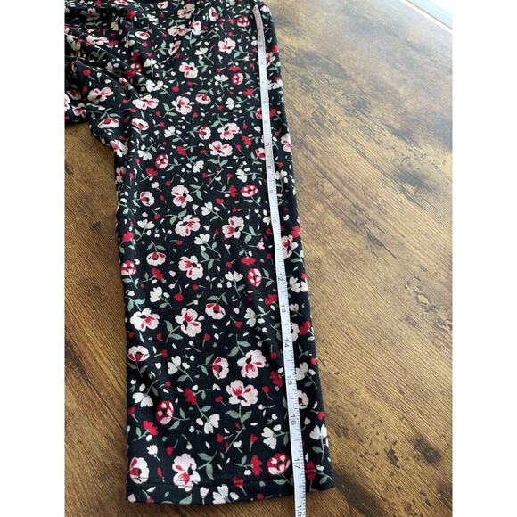 J.Jill Wearever Collection M Black/Pink Floral Print 3/4 Sleeves Lining Blouse - Picture 6 of 8